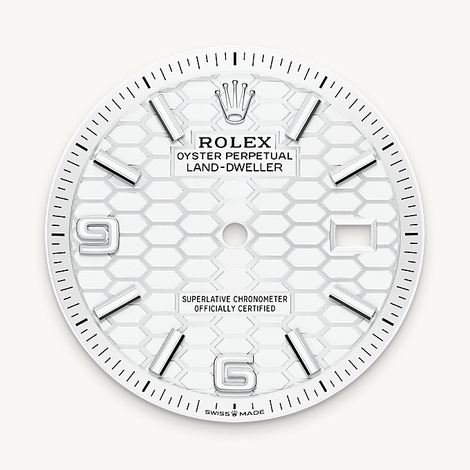 Rolex Land-Dweller 36, Esfera blanco intenso
