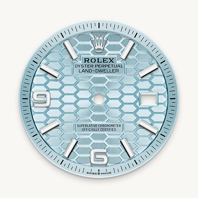 Rolex Land-Dweller 36, Esfera azul glaciar