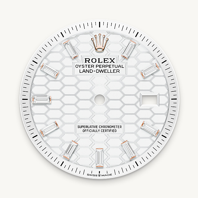 Rolex Land-Dweller 36, Esfera blanco intenso