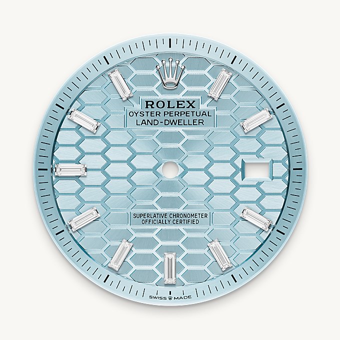 Rolex Land-Dweller 40, Esfera azul glaciar