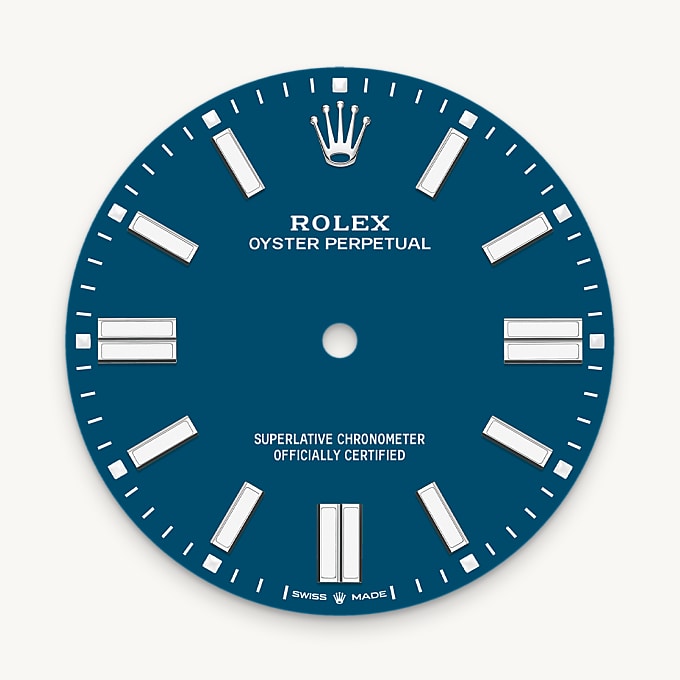 Rolex Oyster Perpetual 41, Esfera med blue
