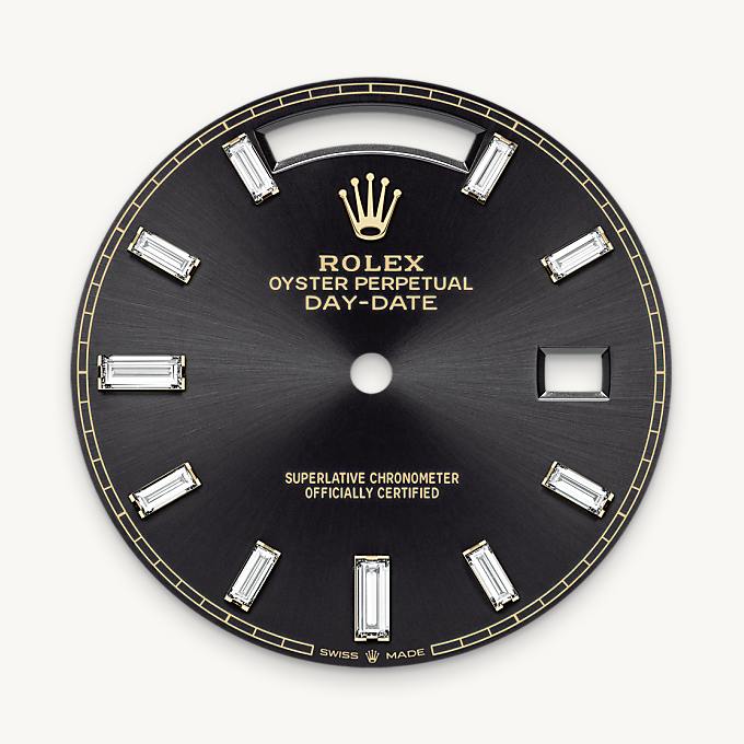 Rolex Day-Date 40, Esfera negro vivo
