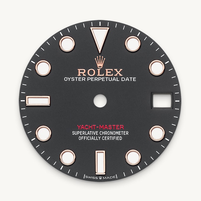 Rolex Yacht-Master 37, Esfera negro intenso
