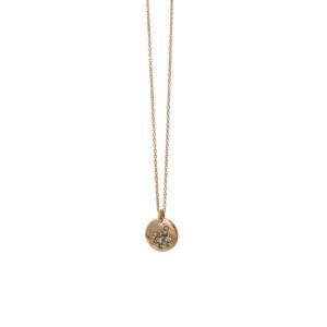 Colgante lenteja de oro rosa